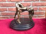 pikant bronzen beeld, erotica, voorovergebogen naakt, Antiek en Kunst, Kunst | Beelden en Houtsnijwerken, Ophalen of Verzenden