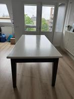 Massief houten eettafel – 210x100 cm, Ophalen, 200 cm of meer, 50 tot 100 cm, Vijf personen of meer