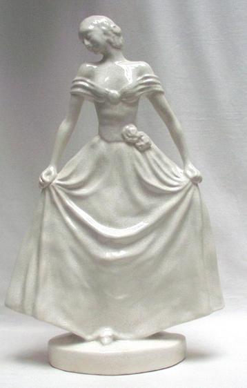 Art Deco  craquelé beeld - Boch - Catherine Barjanski. beschikbaar voor biedingen