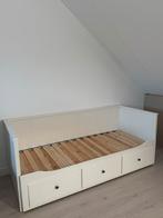 Hemnes Bedbank met 3 Lades - Wit, Eenpersoons, Wit, Ophalen of Verzenden, Zo goed als nieuw