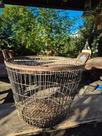 Vintage aardappelen mand, Metalen Mand met Handvatten, Ophalen, Overige materialen, Gebruikt, Mand