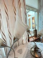 Vintage Tafellamp met Glazen Bloemen, Huis en Inrichting, Lampen | Vloerlampen, Ophalen, Gebruikt, Metaal, 100 tot 150 cm