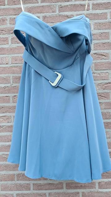 Klassieke mooie blauwe jurk Ashwi Paris 2XL. Gevoerde jurk beschikbaar voor biedingen