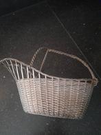 Vintage Verzilverde Wijnfleshouder, Overige materialen, Gebruikt, Mand, Ophalen of Verzenden