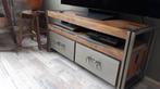 industriële tv kast, Huis en Inrichting, Kasten | Televisiemeubels, Ophalen, 100 tot 150 cm, Teakhout, Zo goed als nieuw