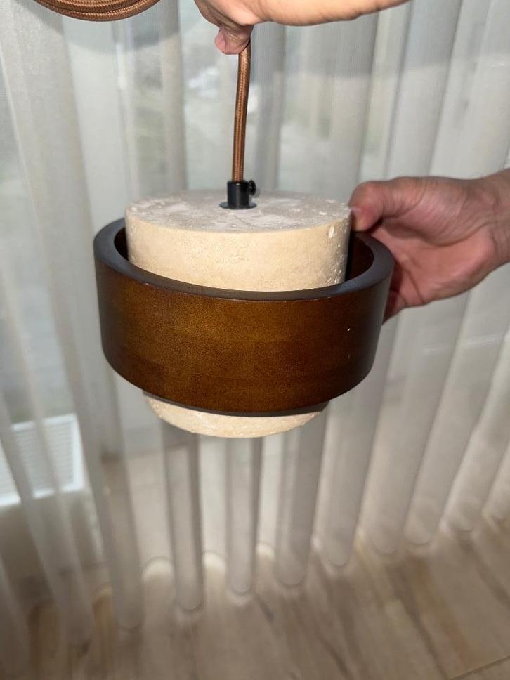 Japandi hanglamp NIEUW, Huis en Inrichting, Lampen | Hanglampen, Nieuw, Minder dan 50 cm, Hout, Overige materialen, Ophalen