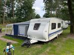 Hobby De Luxe 500 KFME 6 Pers, Caravans en Kamperen, Hobby, Kachel, Bedrijf, Treinzit