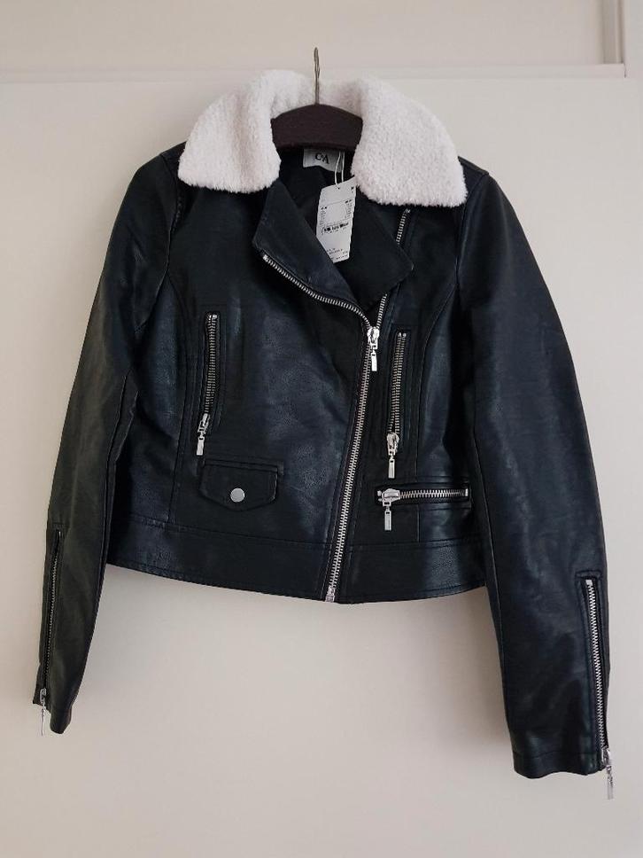 Jas / tussenjas / bikerjack dames - maat S / 36 - C&A NIEUW, Kleding | Dames, Jassen | Winter, Nieuw, Maat 36 (S), Zwart, Ophalen of Verzenden