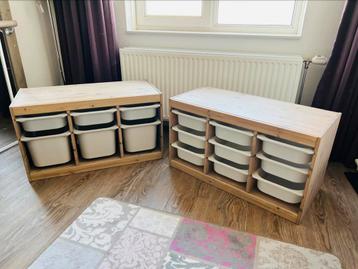 Opbergkasten van IKEA (Trofast) van grenenhout goede staat beschikbaar voor biedingen