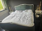 Stijlvol tweepersoons bed met nachtkastjes, Gebruikt, Tweepersoons, 160 cm, Hout
