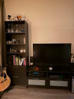 IKEA Brimnes set boekenkast, tv-meubel en vitrinekast zwart, Ophalen, Zo goed als nieuw, Minder dan 150 cm, Minder dan 100 cm