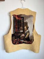bodywarmer wollen deken en borduurwerk Vermeer maat L/XL, Geel, Maat 42/44 (L), Nieuw, Ophalen of Verzenden