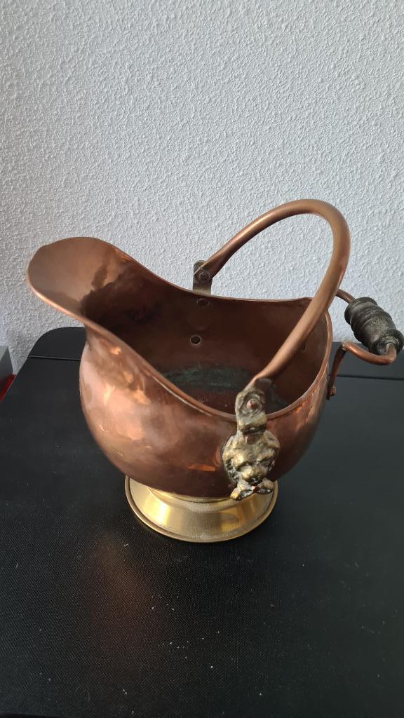 Koperen Helm - Vaas en Snotneus, Antiek en Kunst, Antiek | Koper en Brons, Koper, Ophalen of Verzenden