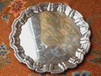 Mooi antiek silverplate dienblad uit Engeland 25,3 cm., Antiek en Kunst, Ophalen of Verzenden