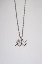 Sterling Silver Waterman Sterrenbeeld Ketting, Met hanger, Ophalen of Verzenden, Zo goed als nieuw, Zilver