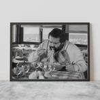 Poster Posters Print Bud Spencer Pasta Italië, Met lijst, A4 of kleiner, Rechthoekig Liggend, Nieuw