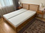 Ikea TARVA bed frame 160x200cm + 2  matrassen, Huis en Inrichting, Slaapkamer | Bedden, Tweepersoons, Ophalen of Verzenden, Zo goed als nieuw