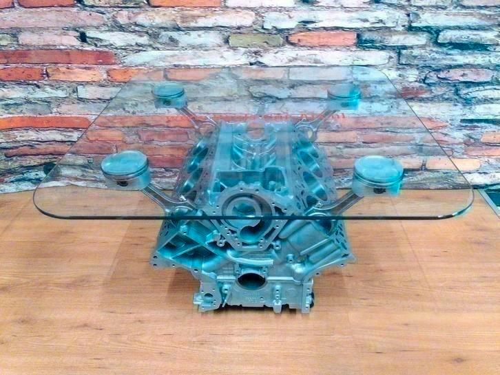 Porsche motorblok tafel mancave auto bedrijf ontvangstruimte, Auto diversen, Overige Auto diversen, Ophalen of Verzenden