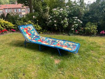 Vintage blauwe/rode/groene/gele Lafuma stretcher beschikbaar voor biedingen