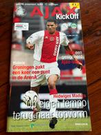 Ajax-FC Groningen 2006 Kick off + inlegvel opstelling, Verzamelen, Ophalen of Verzenden, Zo goed als nieuw, Ajax