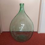 Grote vintage Glazen Gistfles Ballonfles - Lichtgroen, Ophalen, Gebruikt, 50 tot 75 cm, Glas