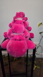 NICI 3x liggende roze nijlpaarden vintage collectoritem, Kinderen en Baby's, Speelgoed | Knuffels en Pluche, Ophalen of Verzenden