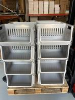 Stapelbakken 40x31x22.    23 stuks, Doe-het-zelf en Verbouw, Kratten en Dozen, Ophalen of Verzenden, Zo goed als nieuw, 60 cm of meer