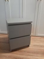 Nachtkastje, grijs, hout, nette staat., Ophalen of Verzenden, Zo goed als nieuw, Minder dan 45 cm, 55 tot 70 cm