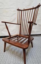 vintage stoel/easy chair/retro spijlenstoel met kussens, Ophalen, Huis en Inrichting