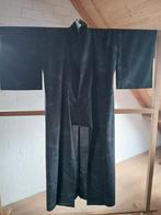 Traditionele Japanse Kimono hitoe black blue, Ophalen of Verzenden