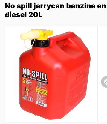 No spill 20 liter jerrycan (Nieuw) beschikbaar voor biedingen