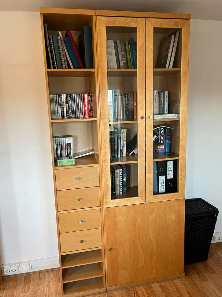 boekenkast met lades, Huis en Inrichting, Kasten | Boekenkasten, Zo goed als nieuw, 50 tot 100 cm, 200 cm of meer, 25 tot 50 cm
