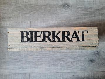 Houten BIERKRAT met dividers (L: 32 cm / B: 24 cm / H: 8 cm) beschikbaar voor biedingen