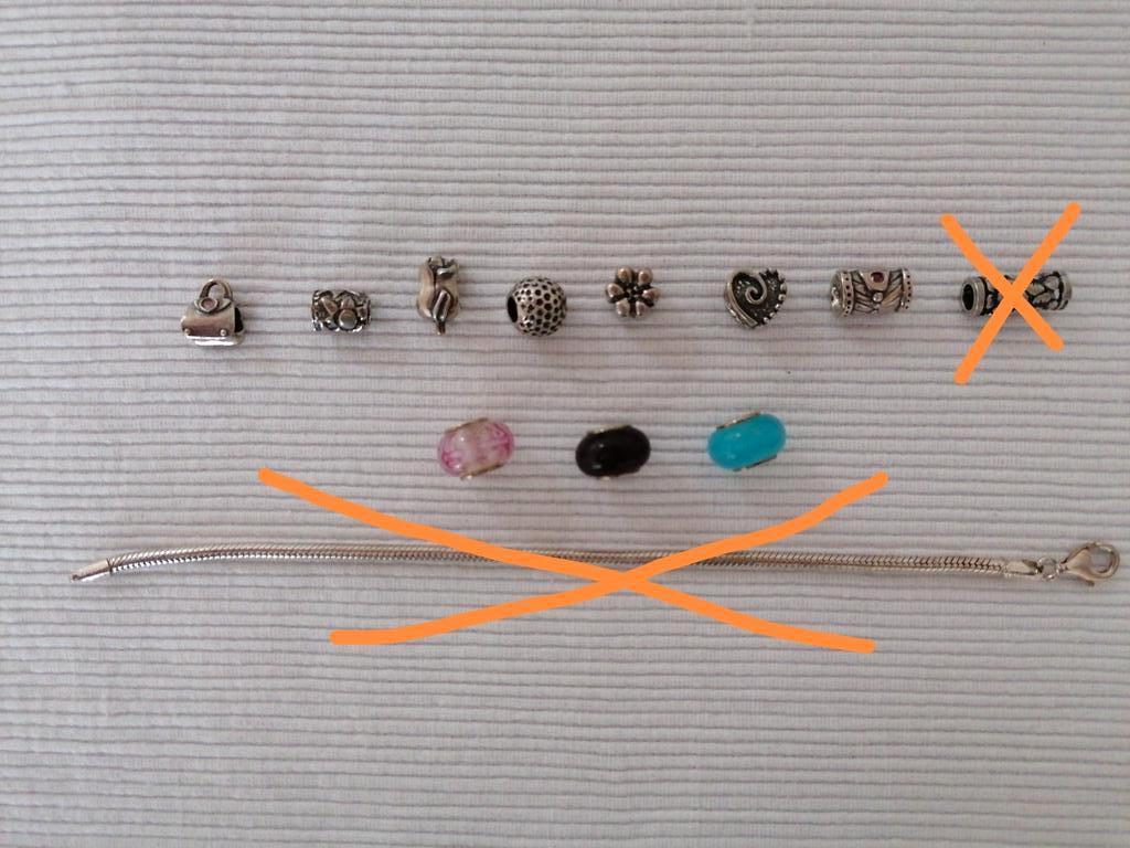 TEDORA Italy bedels en glaskralen, Sieraden, Tassen en Uiterlijk, Bedels, Ophalen of Verzenden, Zo goed als nieuw, Tedora, 4 bedels of meer