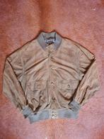 Vintage Groene Suede Leren Jas, Maat 52/54 (L), Ophalen of Verzenden, Herzog, Gedragen