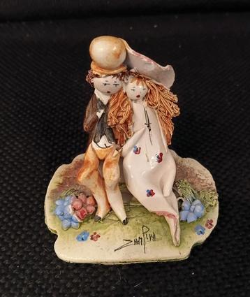 Vintage Zampiva Beeldje - Romantisch Koppeltje Porselein  beschikbaar voor biedingen
