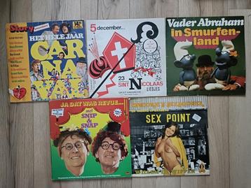 5 verschillende LP's met van allerlei soorten muziek. beschikbaar voor biedingen