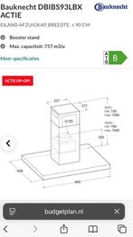 Afzuigkap Bauknecht nieuw, Ophalen, Wandschouwkap, Nieuw, Vrijstaand
