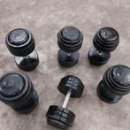 Rubber dumbells set 30 , 32 , 34 kilo sets  nette staat, Ophalen, Zo goed als nieuw, Dumbbell