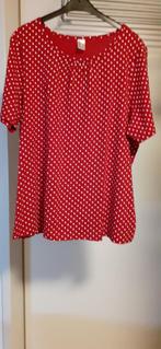 Nieuw rood-wit gestipt  shirtje maat 48, Ophalen of Verzenden, Nieuw, Rood, Shirt of Top