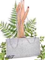 Een schitterende zilverkleurig bruidstasje of avondtasje., Ophalen of Verzenden, Nieuw, Overige kleuren, Avondtasje