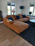 Cognac kleurige lounge bank, Huis en Inrichting, Banken | Bankstellen, Ophalen, Overige materialen, 250 tot 300 cm, Hoekbank