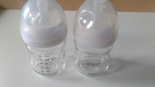 Philips Avent glazen fles 120 ml (2x), Kinderen en Baby's, Babyvoeding en Toebehoren, Gebruikt, Overige typen, Ophalen