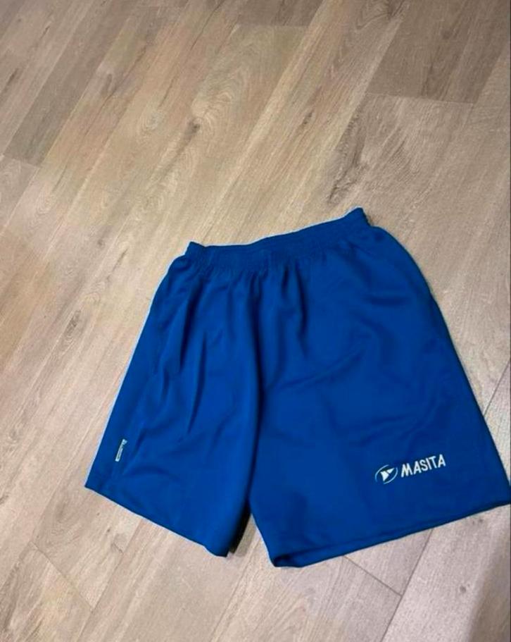 Masita blauw voetbalbroekje maat S, Kleding | Heren, Sportkleding, Nieuw, Voetbal, Maat 46 (S) of kleiner, Blauw, Ophalen of Verzenden