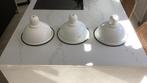 3 x vintage lampen kappen metaal met rubber stoot ring, Ophalen of Verzenden, Zo goed als nieuw