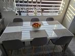 Eettafel  witglans voor 6 personen, Verzenden, 50 tot 100 cm, Zo goed als nieuw, Vijf personen of meer