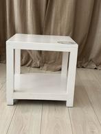 Wit houten bijzettafel, Huis en Inrichting, Minder dan 55 cm, Gebruikt, Vierkant, Landelijk