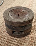 Sroere houten kandelaar, Ophalen of Verzenden, Hout, Minder dan 25 cm