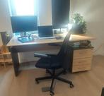 Bureau + Stoel + Kastje - Complete Werkplek, Huis en Inrichting, Bureaus, Ophalen, Gebruikt, Bureau