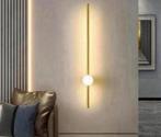 Lijn Led Wandlamp Goud stang Staaf 60cm muurlamp luxe modern, Nieuw, Ophalen of Verzenden, H, H